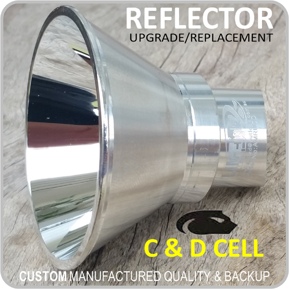 MAGLITE UPGRADE PARABOLIC REFLECTOR FLASHLIGHT TORCH C & D SIZE PATENTED DESIGN