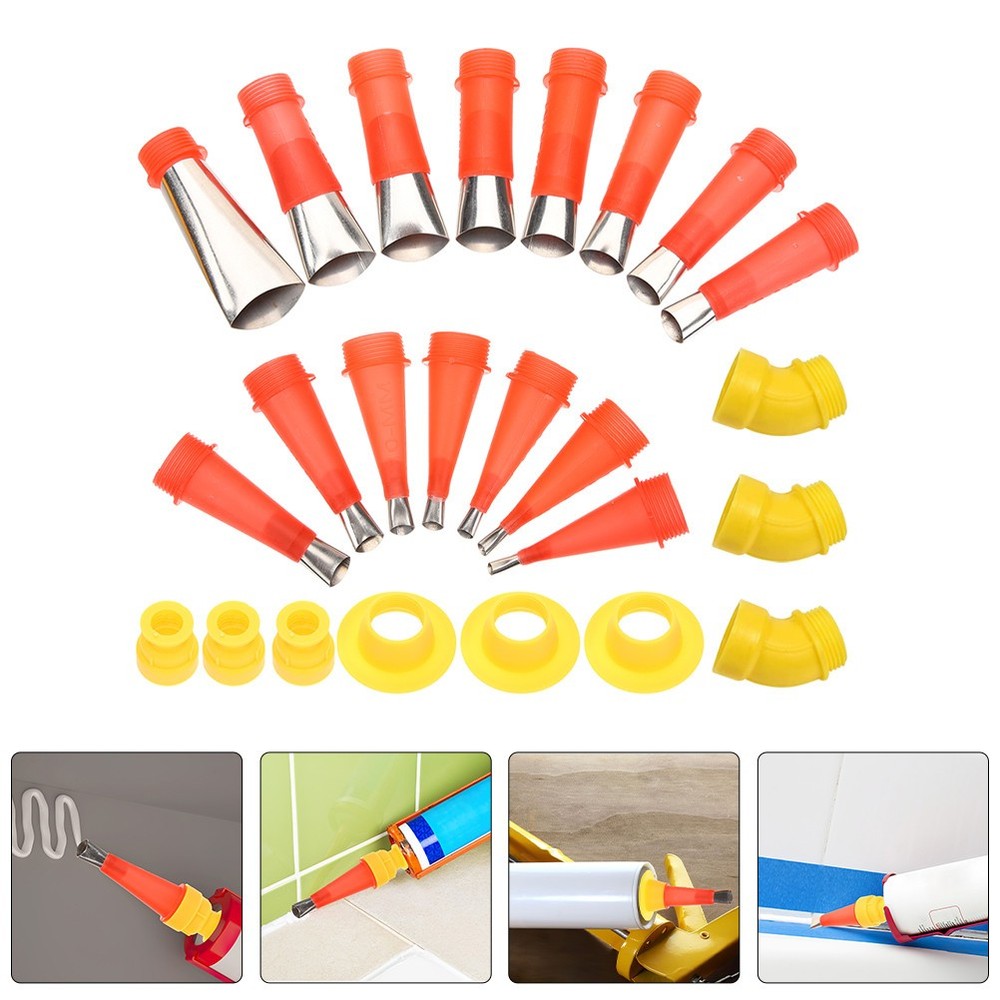 Reusable Caulking Nozzle Tips Applicator Extension Replacement Sealing