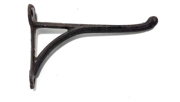 Antique Cast Iron Wall Hang Tack Hook 7 3/4"