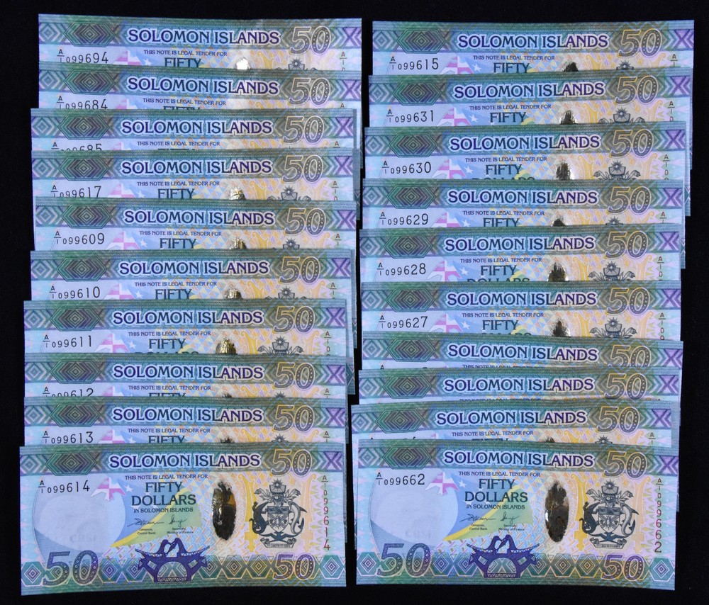 Solomon Islands 50 Dollars, ND 2013, Uncirculated (for each note)   A3