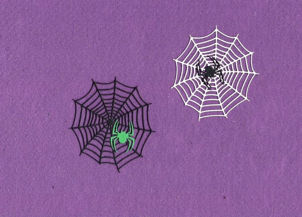 WEB WITH SPIDER  halloween die cuts scrapbook cards