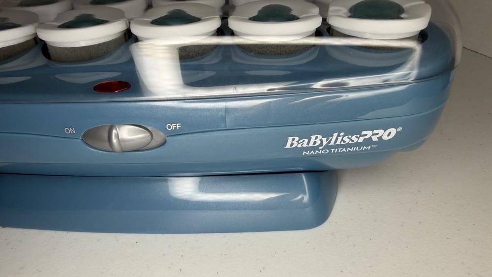 BaBylissPRO Nano Titanium Hot Rollers BABNTCHV15 Blue Indicator Light 400W