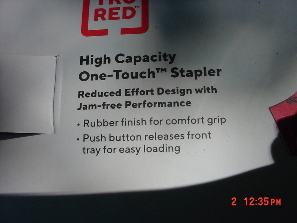 Tru Red One-Touch Desktop Stapler Model TR58490 w/ 60 Sheet Capacity