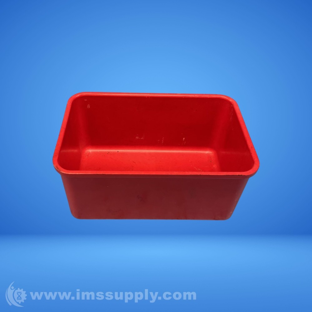 Red Plastic Storage Bin 10" x 7" x 5" USIP