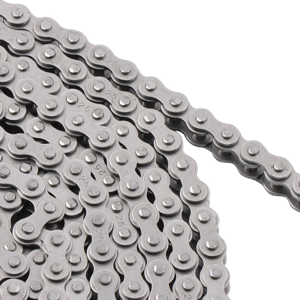 #25 Roller Chain 10 Ft Heavy Gauge for Industrial Use Includes 2 Master Links