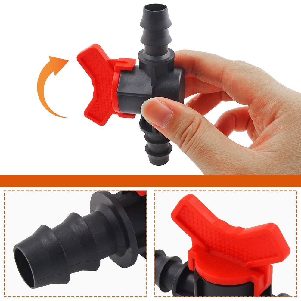 Moicstiy 6Pcs 1/2 Inch Drip Irrigation Switch Valve 16mm Ball