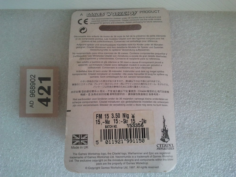 10x Citadel 25mm x 50mm Cavalry Rectangular Slotta Base in Blister Warhammer FB