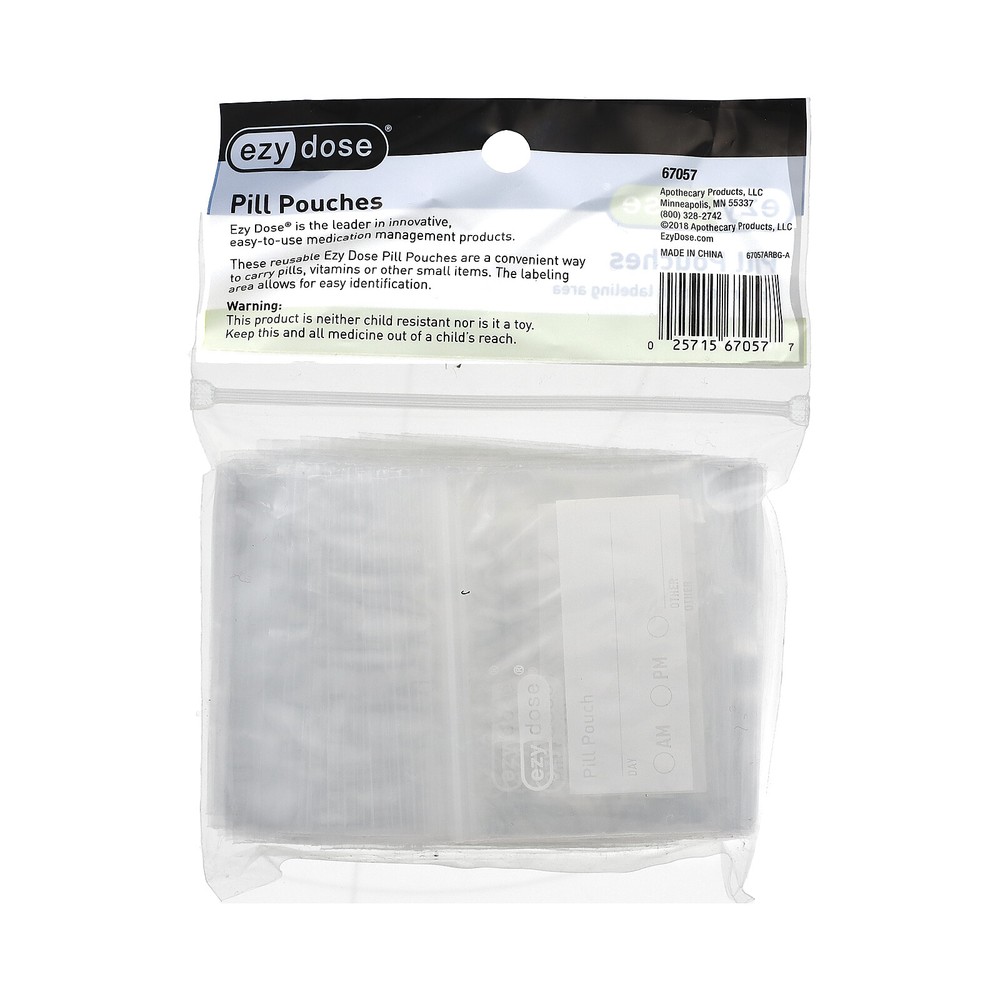 Reusable Pill Pouches, 100 Count