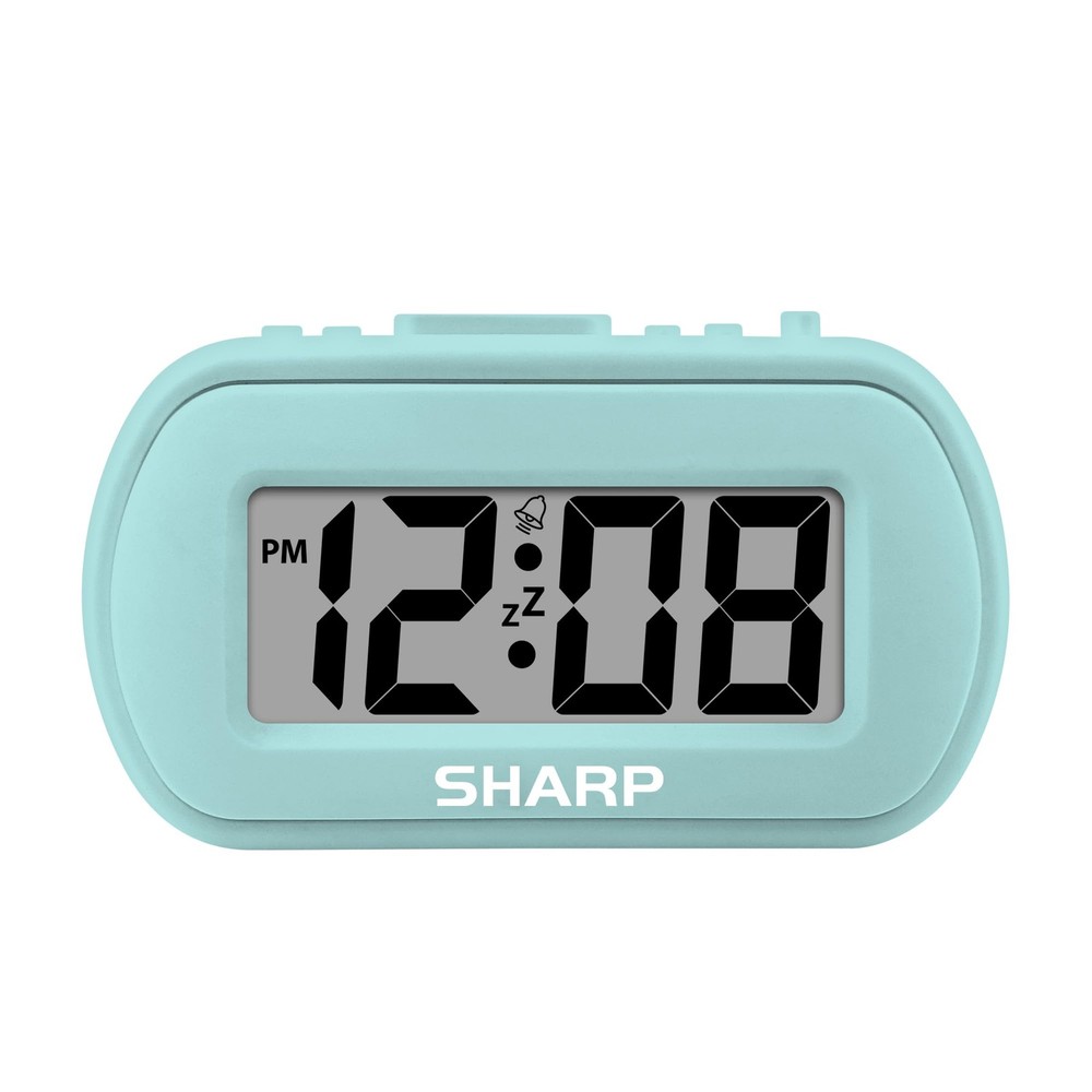 Sharp Digital Alarm Clock – Tactile Case with Soft Rubberized Small, Mint