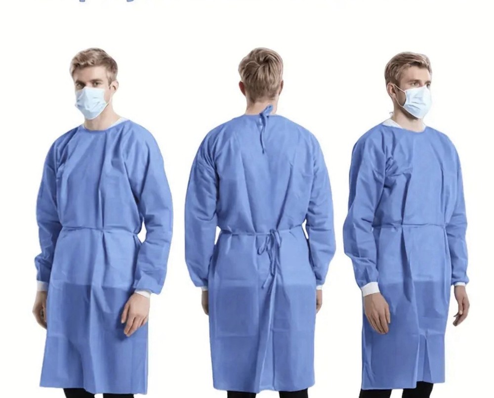 Isolation Gowns Disposable - LARGE (10 Pack)