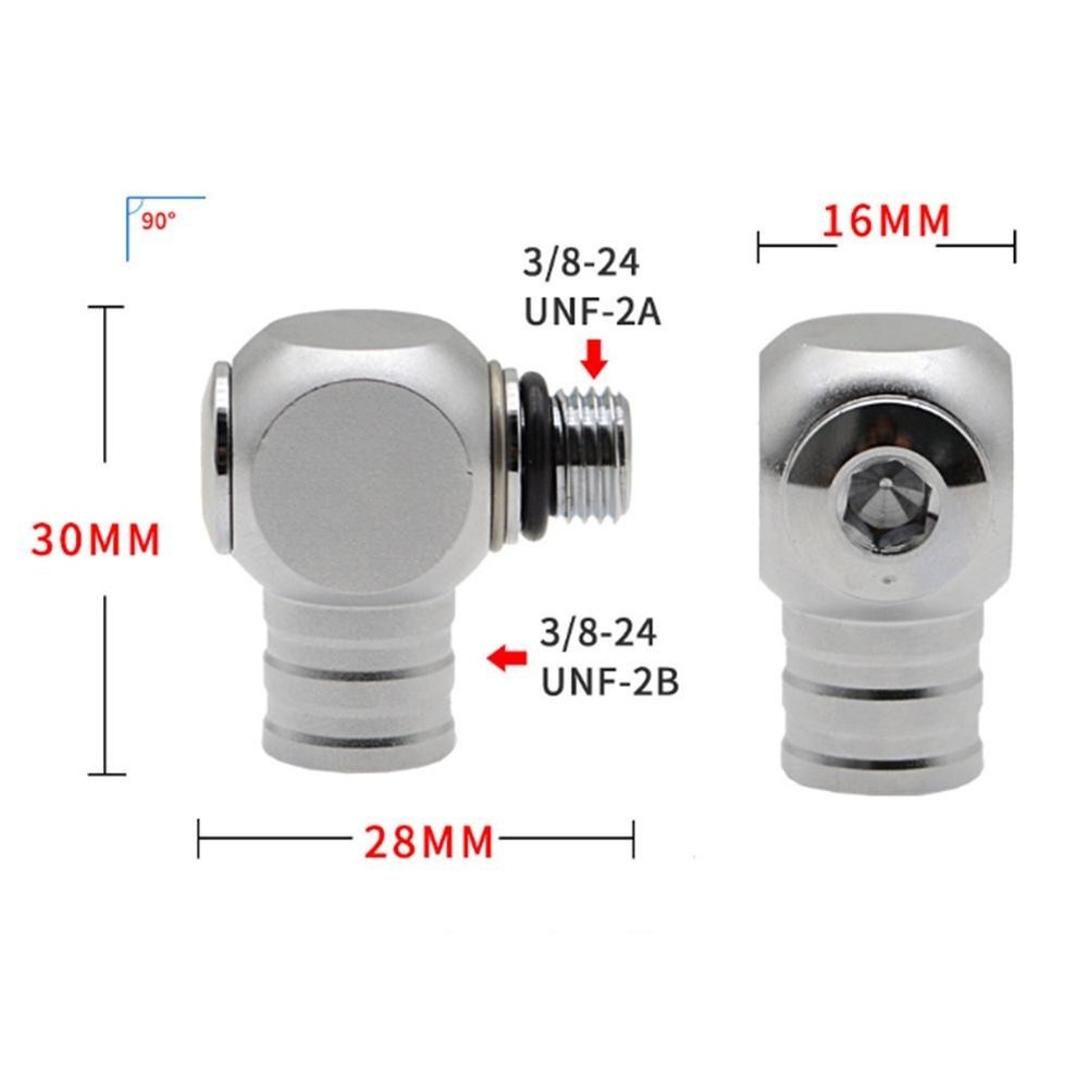 Low Pressure Diving Hose Adapter with Hex Wrench for Easy Brass Connector Setup