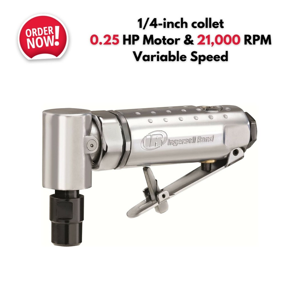 1/4"Pneumatic Air Die Grinder Right Angle Variable Speed Aluminum Housing 0.25HP