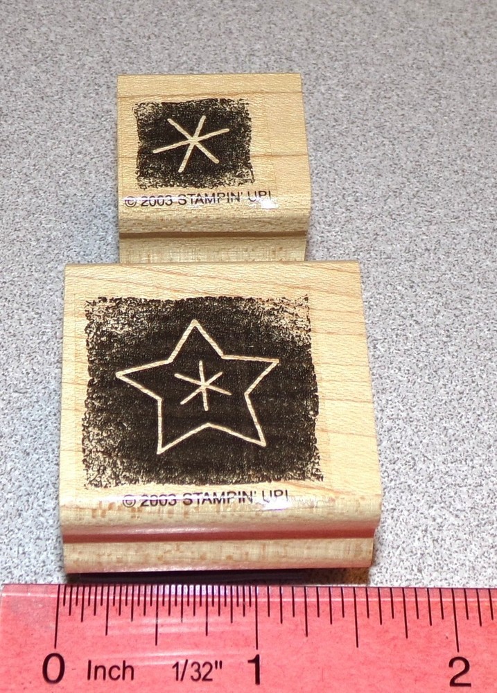 Star Rubber Stamps Design Pattern by Stampin Up Stipple Celebrations