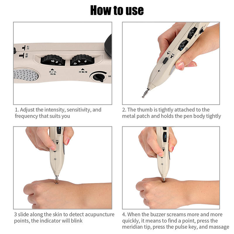 Electric Acupuncture Meridian Pen Hand Held Pointer Excel Point Detector Therapy