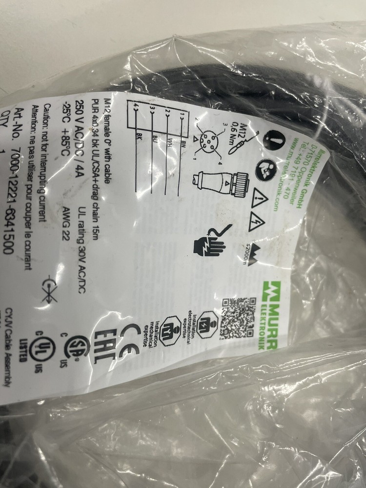 Murr 7000-12221-6341500 Sensor Cable
