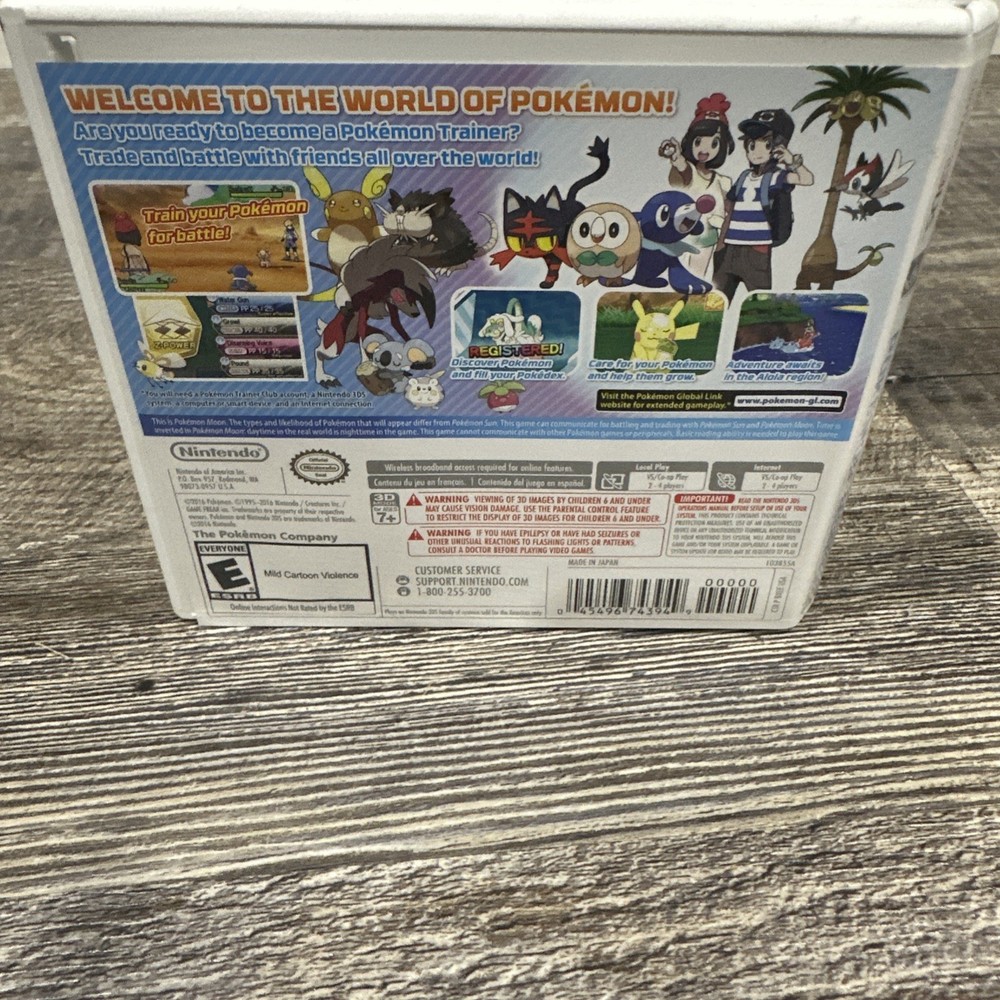 Pokémon Moon (3DS, 2016) (Case Only)
