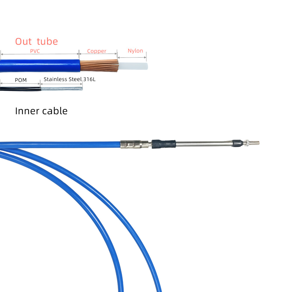 19FT 33C Outboard Throttle Control Cable Boat Shift Cable Universal for Yamaha