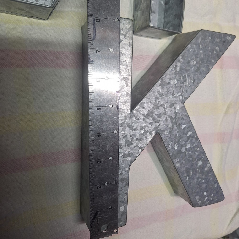 Corrugated Steel Box Letter "K"