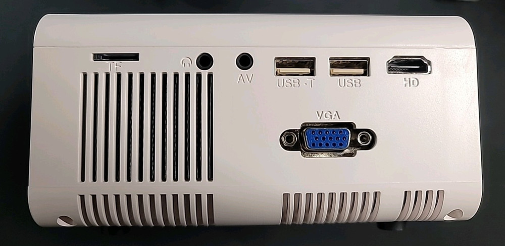 LED Source White Portable LED Projector With Higher Resolution + Brightness