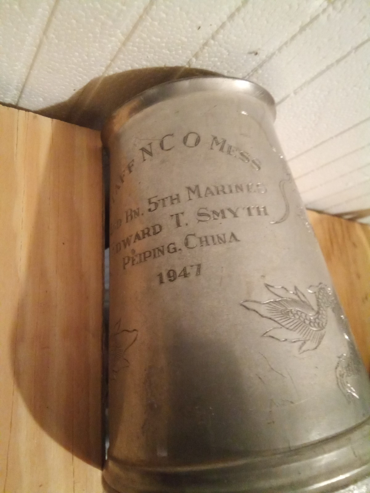 1947 Tientsin, China Named USMC/US Marine Corps Mug Lot. 1st Marine Division