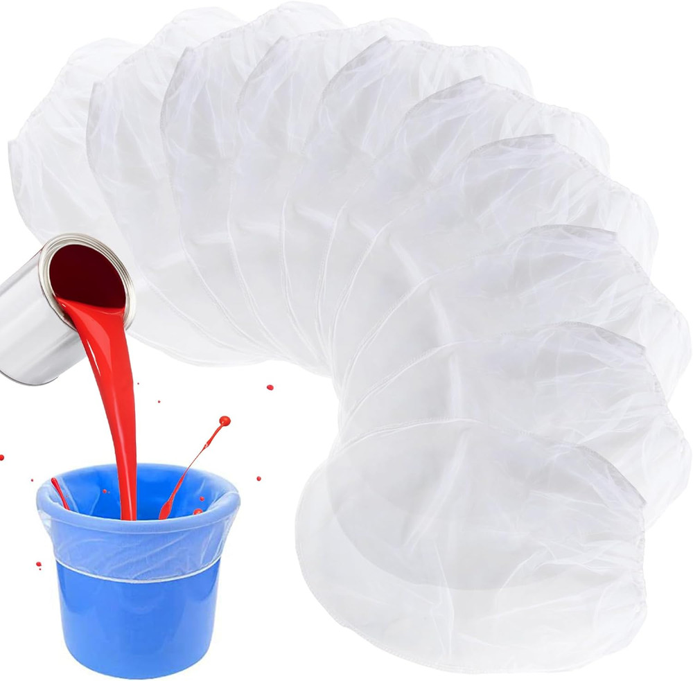 Sukh 10PCS Paint Strainer Bag - 5 Gallon Paint Filter Strainer Bucket with Elast