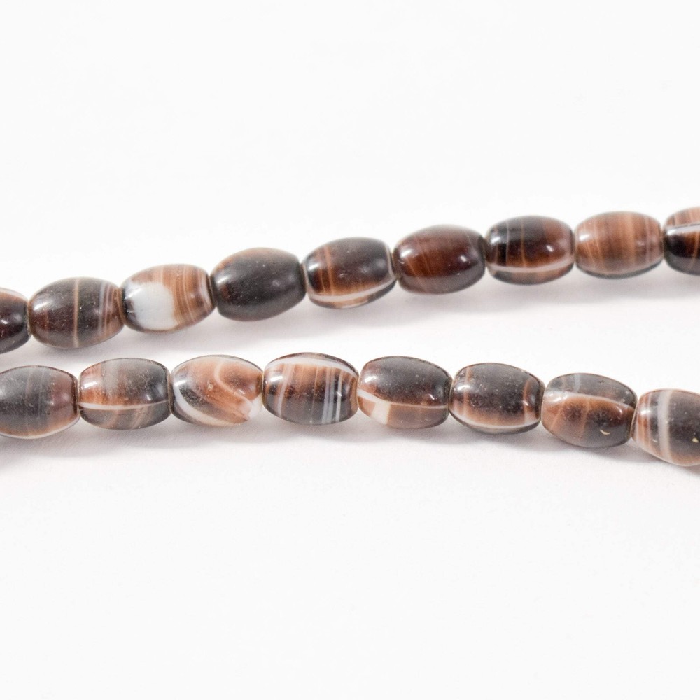 Coffee Bean Wedding Trade Beads 32 Inch