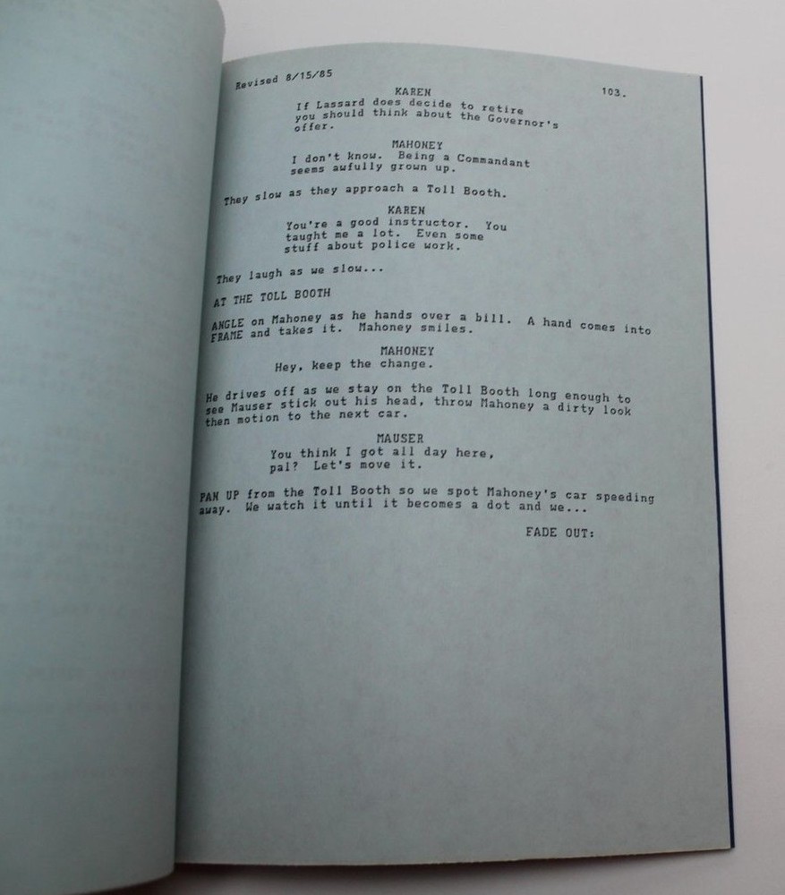 POLICE ACADEMY 3 / Gene Quintano 1985 Movie Script Screenplay, Bubba Smith