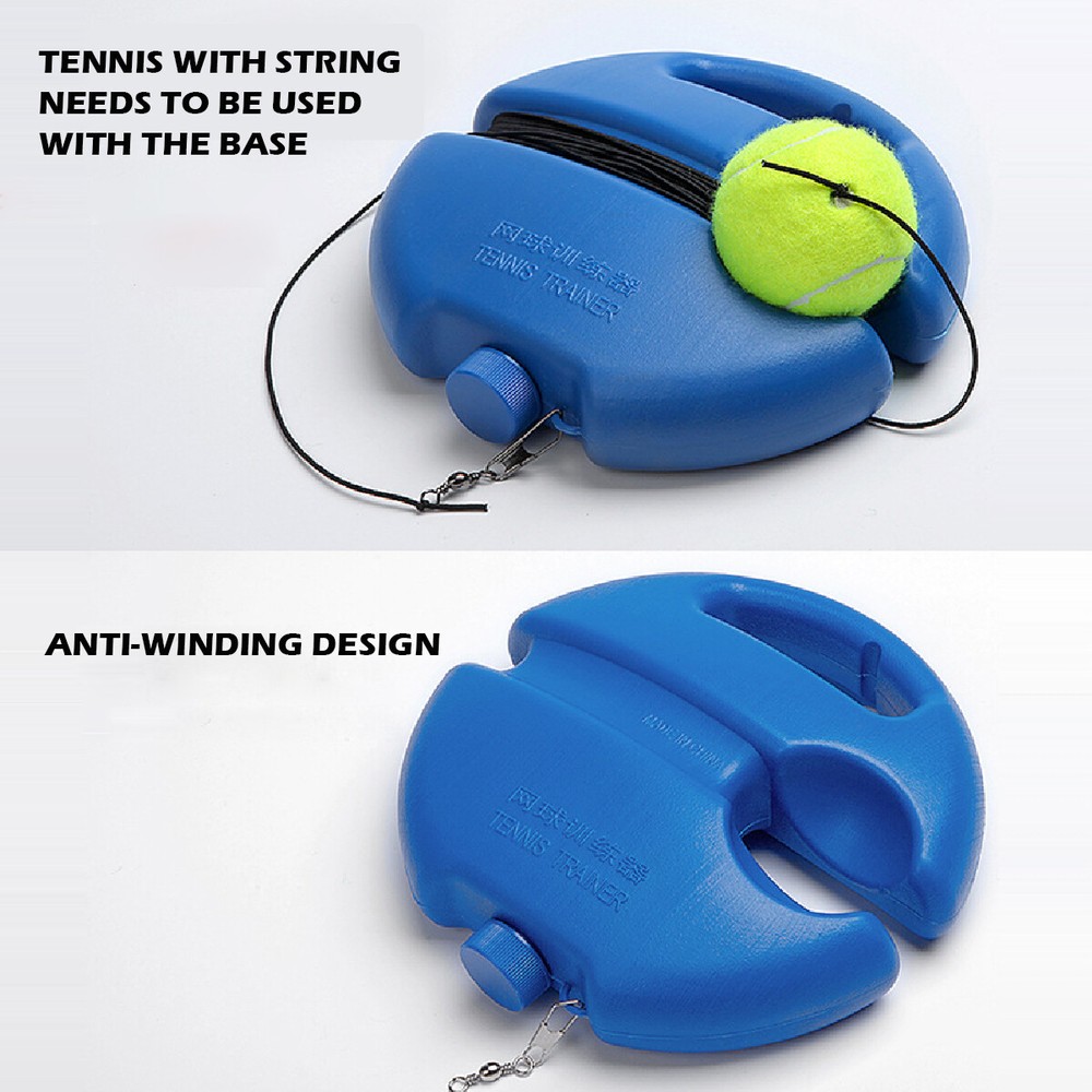 Tennis Trainer Training Practice Self-Study Rebound Balls Back Base Tool w/ Ball