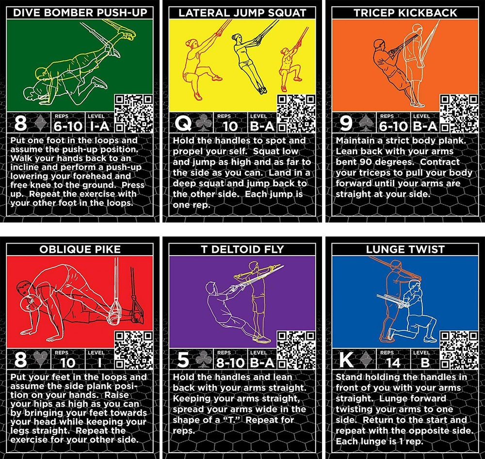 STACK 52 Suspension TRI Exercise Workout Card Game Home Fitness Training Program