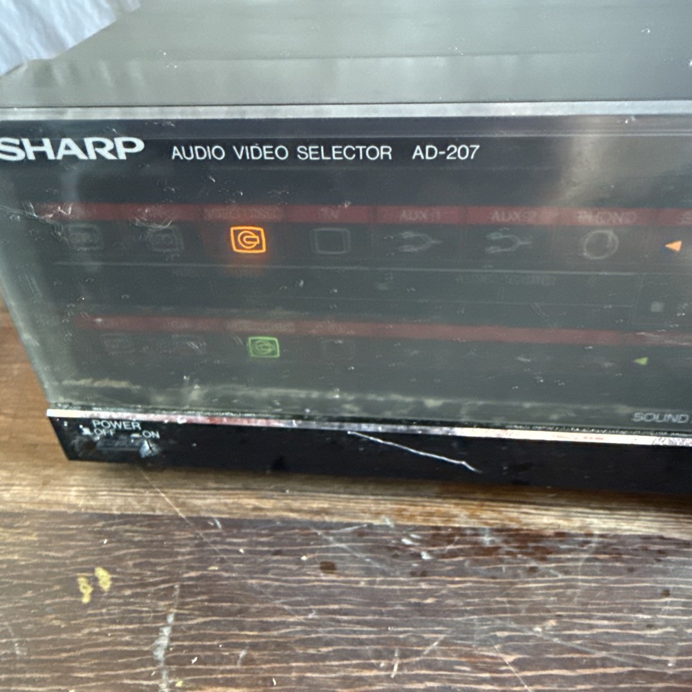 Vintage Sharp Audio Video Selector AD-207 Power Tested Only
