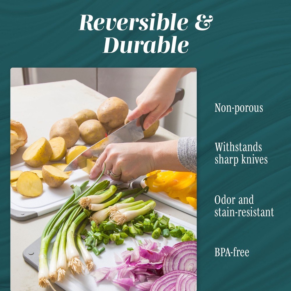Cutting Boards for Kitchen BPAFree Chopping Board Different Sizes & Non Sli...