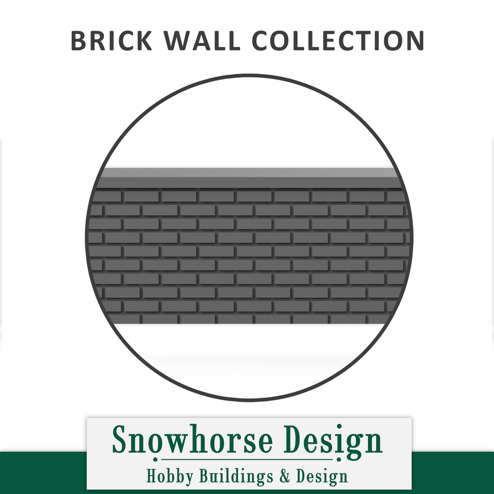 Brick Wall - Curved Segment Pack (HO Scale 1:87)