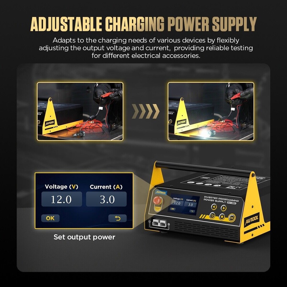 Programming ECU Emergency Power Supply Voltage Stabilizer Battey Charger Starter