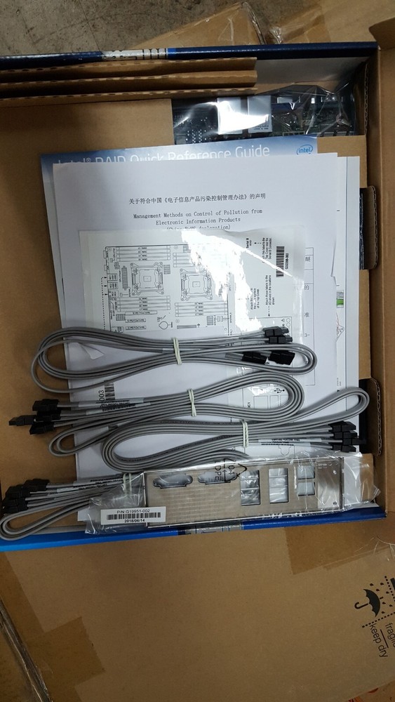 Intel S2600CP2 Server Board DBS2600CP2 with cables, FW CD docs overnight shippin