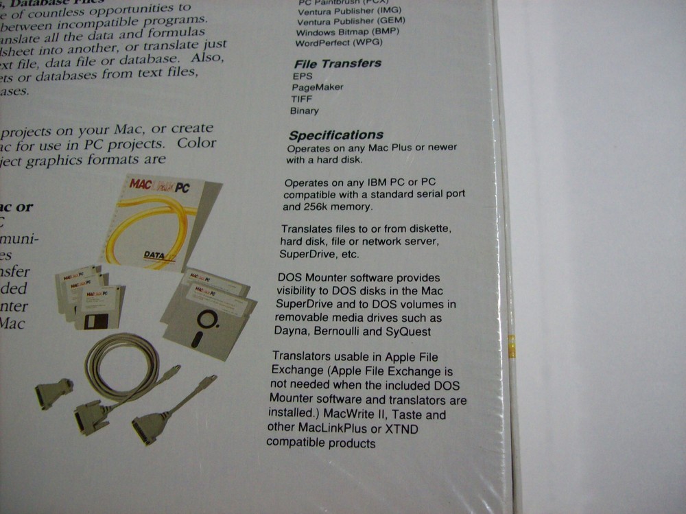 Mac Link Plus PC Version 6: Mac and PC File Exchange Software