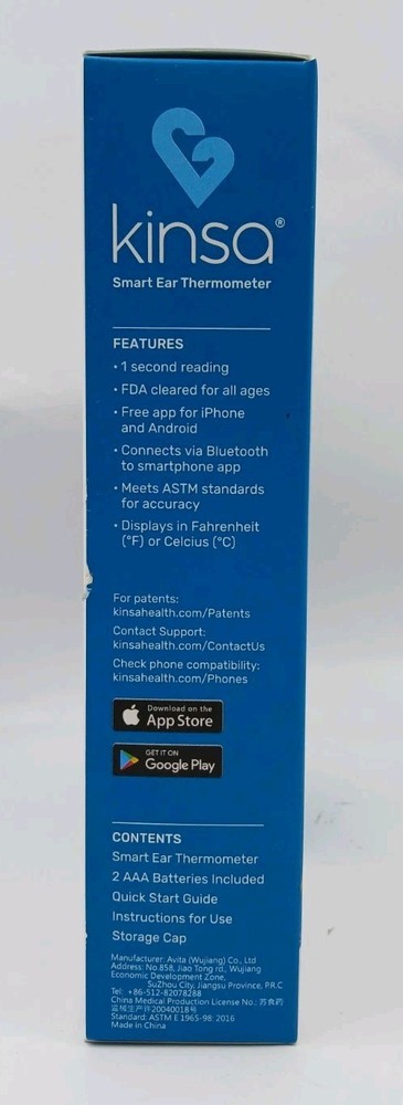 Kinsa KET-005 Smart Ear Bluetooth Thermometer