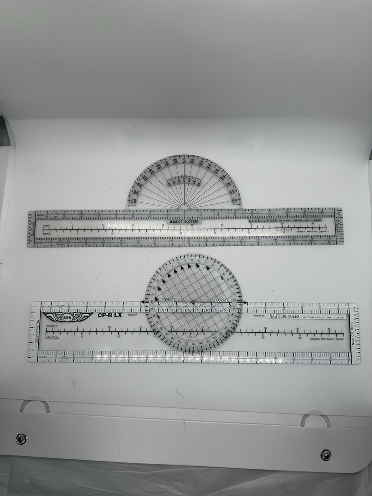 (3) Aviation Tools ASA Brand CP-R LX & CP-1 PLOTTER & Flight Plan Sequence Card