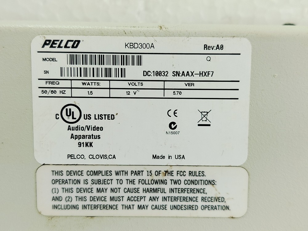 Pelco KBD300A Joystick PTZ Keyboard Controller