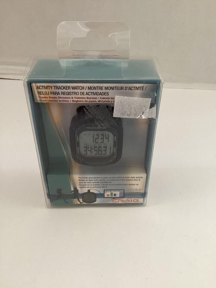 Craig Activity Tracker Watch CC426 Pedometer Steps Distance Calories Burned