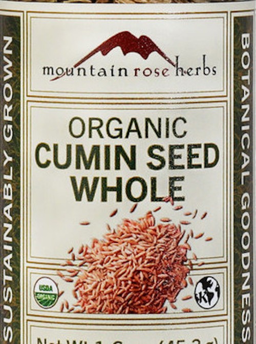 Cumin Seed Organic, Mountain Rose Herbs. 1 oz