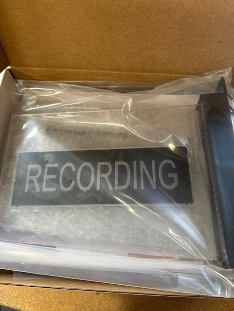 Titus Technologies BPL-R-BLU-B-BMD "RECORDING " Warning Light - BLUE - New!