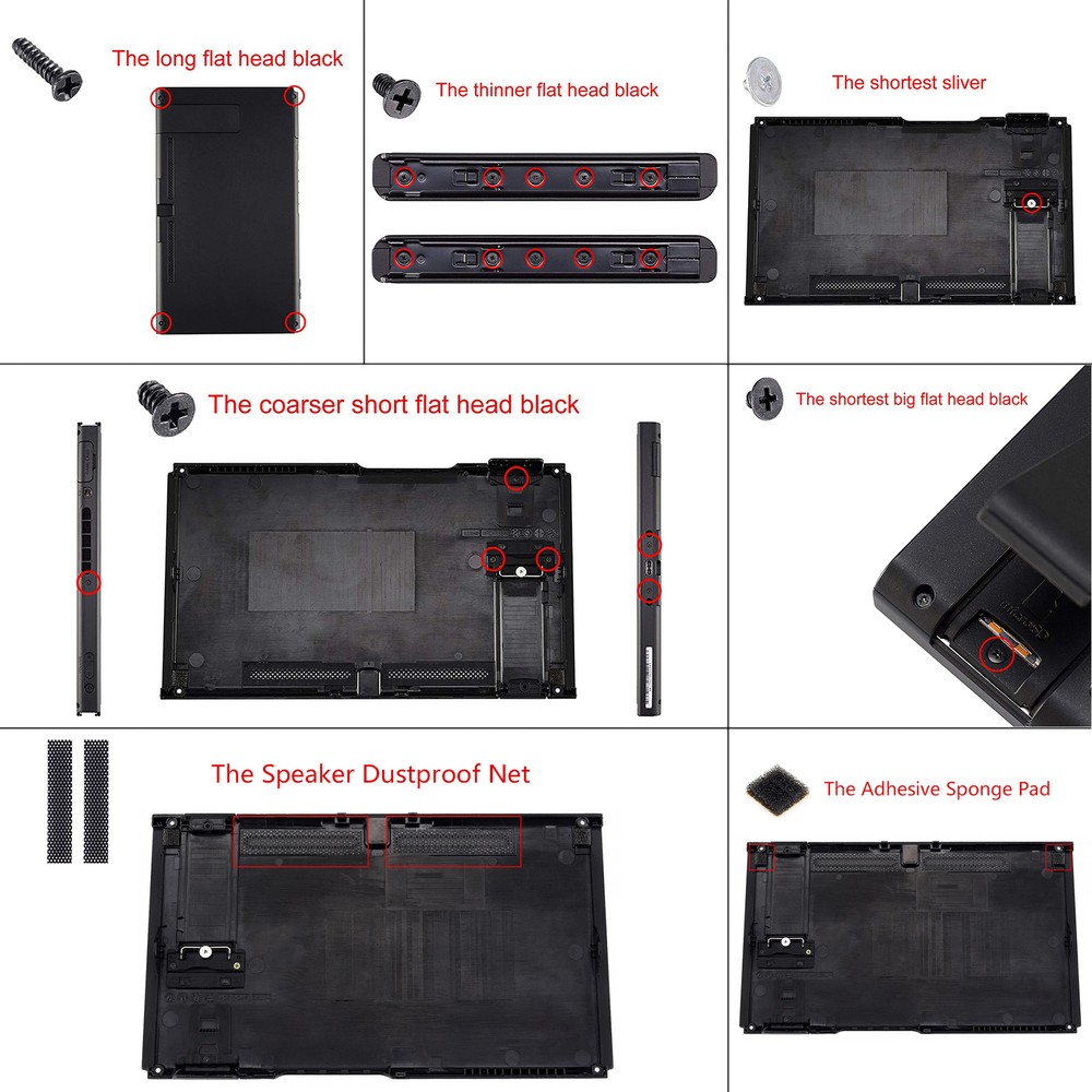 Glacier Blue Console Housing Shell with Buttons Replacement for Nintendo Switch