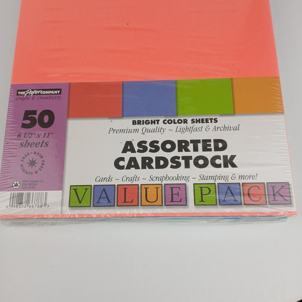 8 1/2 x 11 Cardstock Assorted Seaside Bright Blues Partial Packages