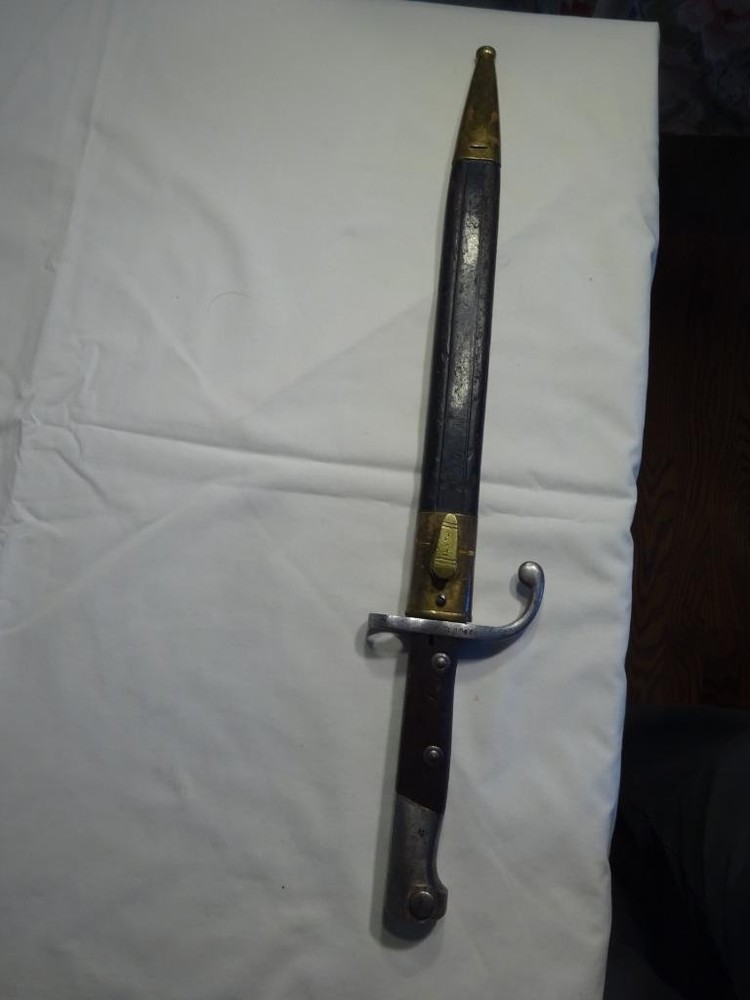 WWI C1908 Pattern "WEYERSBERG KIRSCHBAUM & CO.Cie BAYONET/SCABBARD"Nice Original