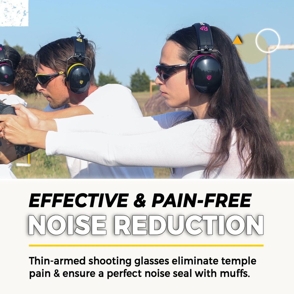 TradeSmart High-Performance Earmuffs for Shooting Range & Multi-fit, Grey