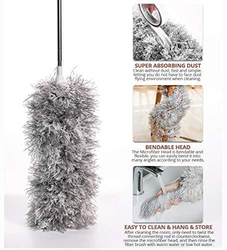 Webster Cobweb Duster, Feather Duster for Home, Extendable Dusters for
