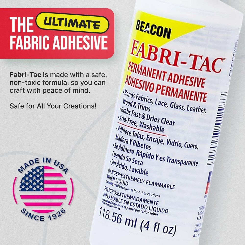 Fabri Tac Glue Multicolor 4 Ounce Home