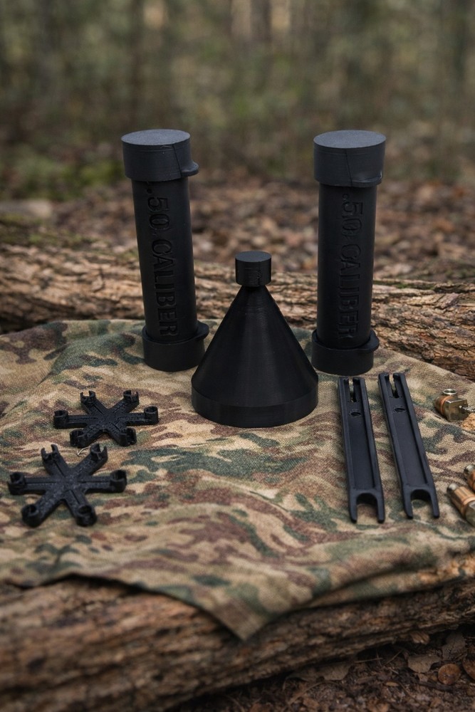 Muzzleloader Speed Loader Field Kit Bundle 2 Tubes 4 Cappers Funnel Black Powder