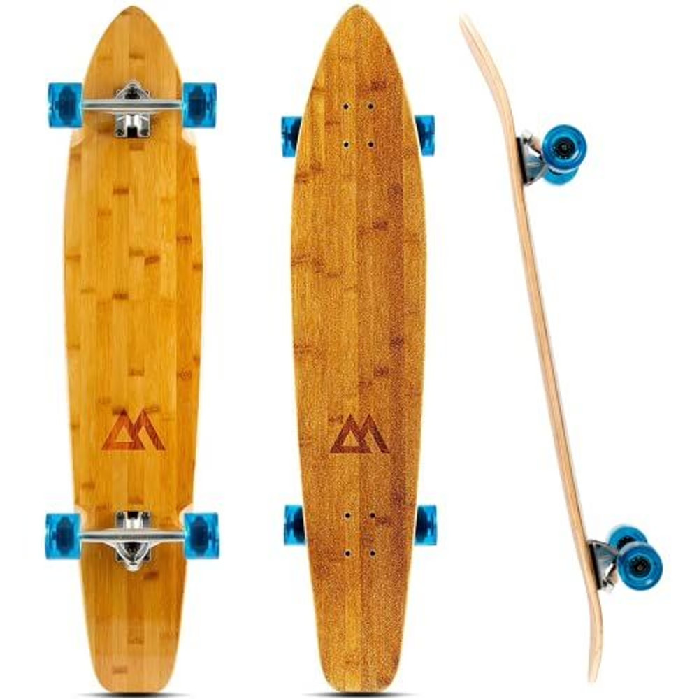 Longboard Skateboard 44in Kicktail Cruiser Longboard Bamboo/Hard Maple Deck