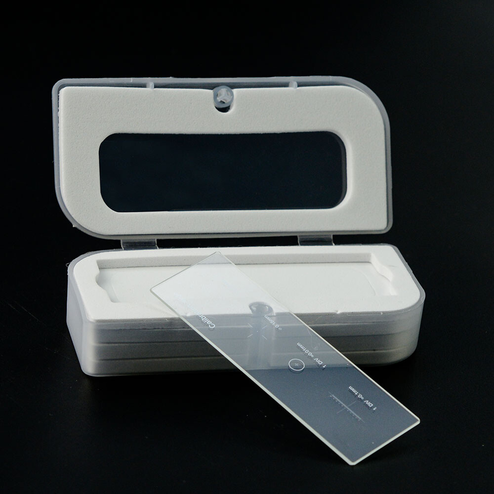 4 Scales Microscope Stage Calibration Slide Stage Micrometer Div.0.01mm